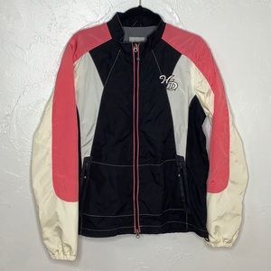 Harley Davidson Savannah nylon full zipper lined wind breaker jacket SZ XL